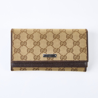 Gucci Double Flap Monogram Wallet