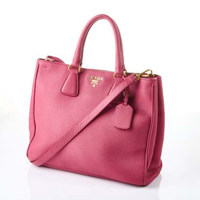 Prada, Peonia Vitello Daino Leather Tote Bag