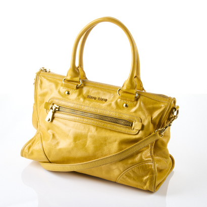 Miu Miu, Yellow Leather Shoulder Bag