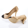 Chanel Satin Two Tone Heels with Box, Size 37 - 2