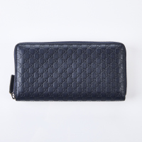 Gucci Navy Guccisima Zip Around Wallet, As new with Box