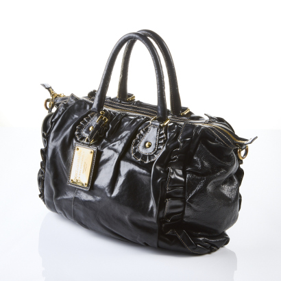 Dolce & Gabana "Miss Rouche" Black Leather Handbag