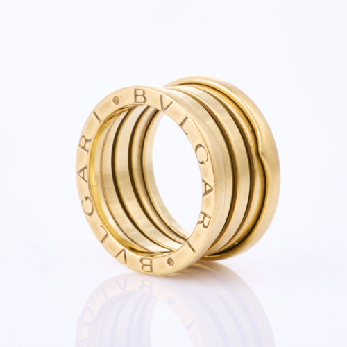 18ct Yellow Gold, Bulgari B.zero1 Ring, Size 51 with Box