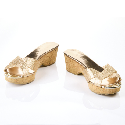 A Pair of Jimmy Choo Perfume Cork Wedges, Size 38 1/2