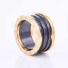 Bulgari B.zero1 Four-Band Ring in Black Ceramic / 18ct Rose Gold, Size M 1/2