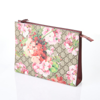 Gucci GG Monogram Supreme Blooms Large Cosmetic Case