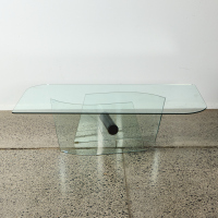 A Glass Base & Topped Coffee Table