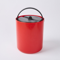 A Red Bodum Ice Bucket