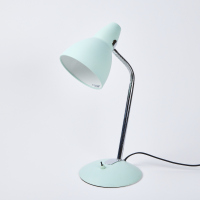 A Retro Style Gooseneck Table Lamp In Light Green