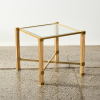 A Vintage Pierre Vandel Brass Trim Striped Leg Occasional Table - 2