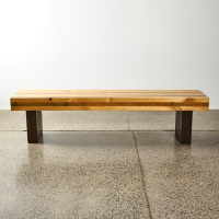 A Large Solid Wood Bench