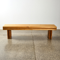 A Large Solid Wood Bench