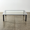 A Glass and Metal Coffee Table