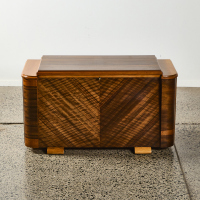 An Art Deco Walnut Veneer Blanket Box By Alan M Murie Ltd