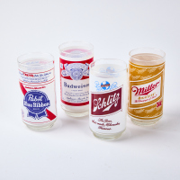 A Collection of Four Vintage American Beer Glasses