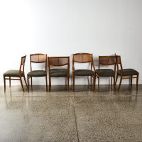 A Set Of Six Mid Century Dining Chairs