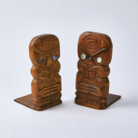 A Pair Decorative Hei Tiki Book Ends