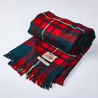 A Roslyn Wool Moereka Tartan Travel Rug