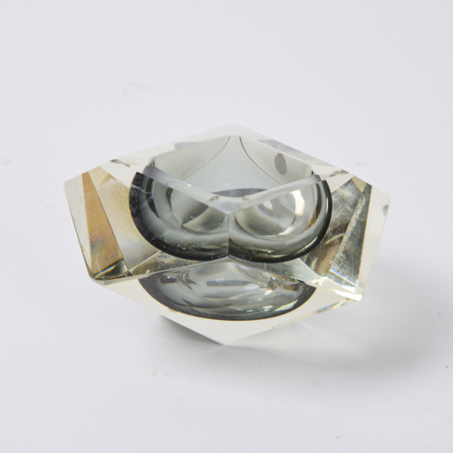 A Geometric Murano Art Glass Ash Tray