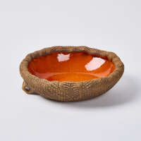 An Orange Glazed Interior Crucible