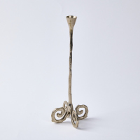 An Interesting Cast Aluminium Candlestick