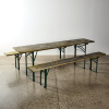 A German Made Getranke Outdoor Table & Two Benches