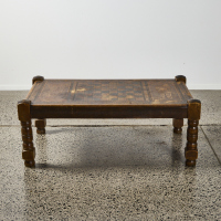 A Vintage Tooled Leather Coffee Table