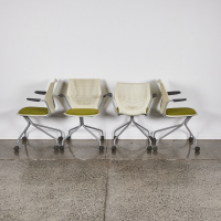 A Set Of Four Knoll Be Side Hybrid Chairs With Arms By Formway Design