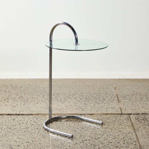 A Small Glass Cigarette Table