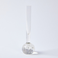 A Long Necked Glass Vase on a Circular Base