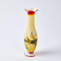 An Abstract Decorated Glass Vase