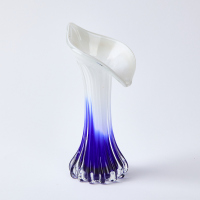 A Peacelily Formed Glass Vase