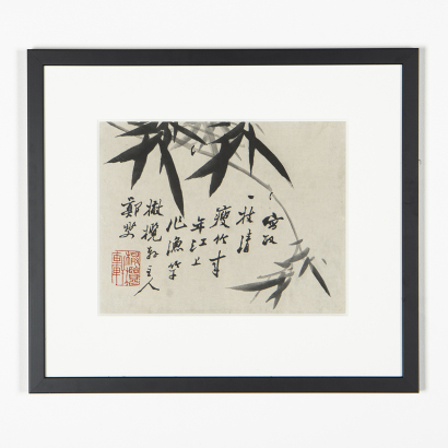 A Chinese ink bamboo painting - The Collection of John Perry's Asian Art