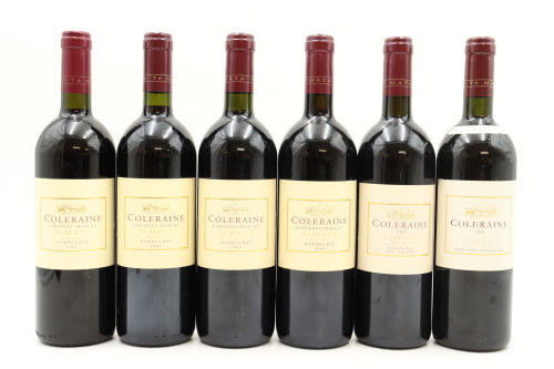 (1) 2001-2006 Te Mata Estate Coleraine Vertical, Hawke's Bay, 6 Bottles Sold as One Lot