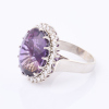 18ct White Gold, 16.0ct Oval Amethyst / .52ct Diamond Cocktail Ring - 2