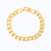 9ct Yellow Gold, 21cm Large Curb Link Bracelet