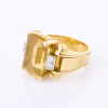 18ct Yellow Gold, Modern, Citrine (Chipped) / .12ct Diamond Ring - 2