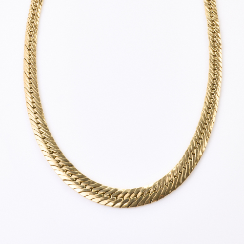 9ct Yellow Gold, 45cm Hollow Curb Link Necklace