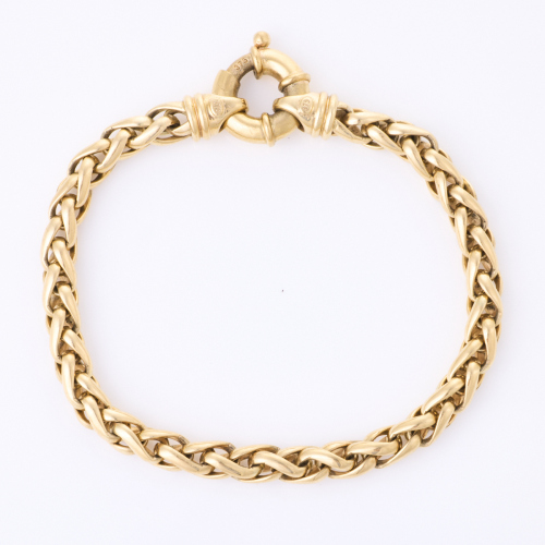 9ct Yellow Gold, 20cm Foxtail Link Bracelet