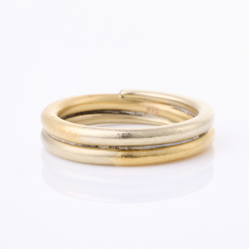 9ct Yellow Gold, Two Band Ring, Size W
