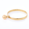 9ct Yellow Gold, Round Bangle with Charm