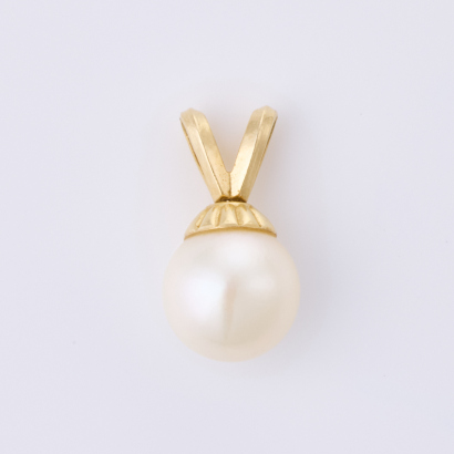 14ct Yellow Gold, 7.0mm Pearl Pendant&nbsp;