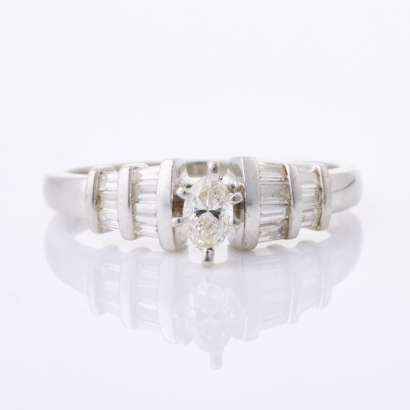 Platinum, Modern, .45ct Diamond Ring