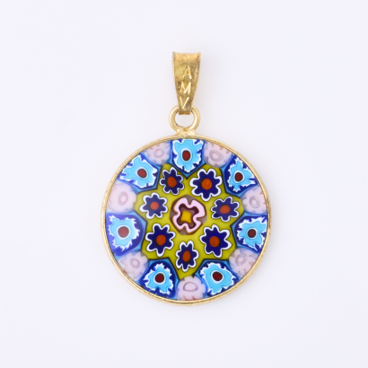 Gold plated, Silver Murano Small Pendant