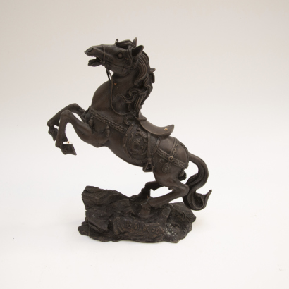 A Chinese bronze horse ornament