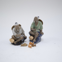 Two Chinese figurine sculptures