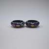 Two Chinese cloisonn small ashtrays