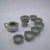A set of 9 pieces of Ru kiln tea wares