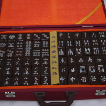 A set of Chinese agate mahjong game
