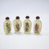 Four Chinese 20th-century inside- painted ' figural' glass snuff bottles